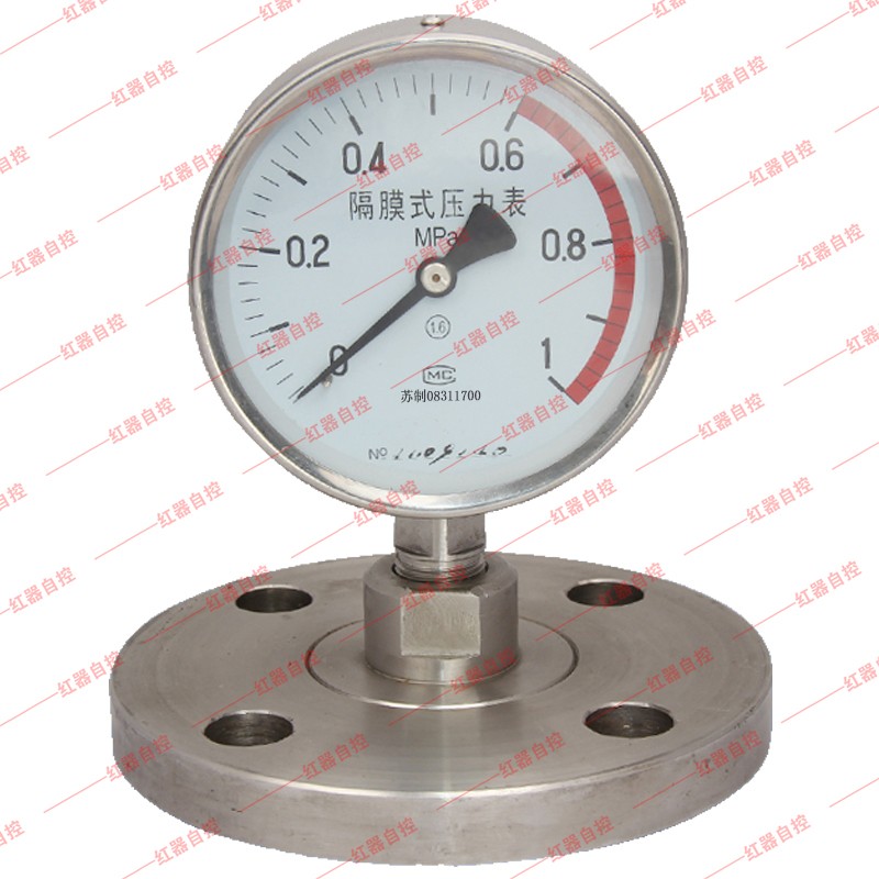 法兰式不锈钢隔膜压力表
